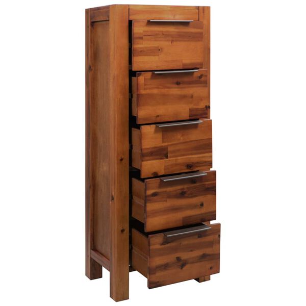 vidaXL Συρταριέρα 45 x 32 x 115 εκ. από Μασίφ Ξύλο Ακακίας