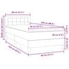 vidaXL Box Spring &kappa;&rho;&epsilon;&beta;ά&tau;&iota; &mu;&epsilon; &sigma;&tau;&rho;ώ&mu;&alpha; &sigma;&kappa;&omicron;ύ&rho;&omicron; &pi;&rho;ά&sigma;&iota;&nu;&omicron; 80x220&epsilon;&kappa;. &Beta;&epsilon;&lambda;&omicron;ύ&delta;&iota;&nu;&omicron;
