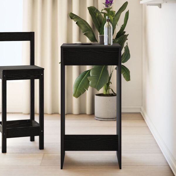 vidaXL Τραπέζι Μπαρ Μαύρο Δρυς 51x50x103,5 εκ Μηχανικά Ξύλο
