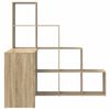vidaXL Γωνιακό γραφείο με ράφι Sonoma Δρυς 101.5 x 149.5 x 149.5 εκ.