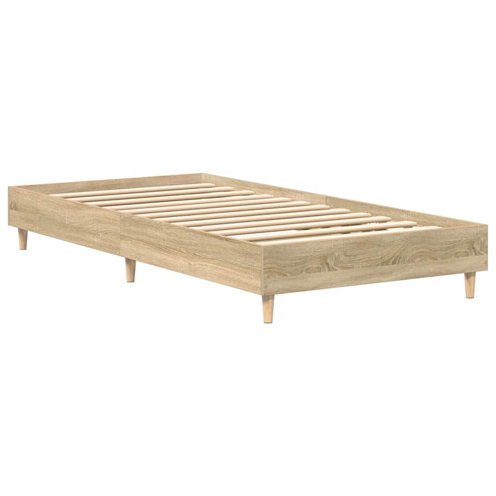 vidaXL Πλαίσιο κρεβατιού χωρίς στρώμα Sonoma Oak 75x190 cm