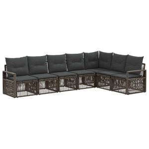 vidaXL &Sigma;&epsilon;&tau; &Kappa;&alpha;&nu;&alpha;&pi;έ &Kappa;ή&pi;&omicron;&upsilon; 7 pcs &Gamma;&kappa;&rho;&iota; &sigma;&upsilon;&nu;&theta;&epsilon;&tau;&iota;&kappa;ό &rho;&alpha;&tau;ά&nu;