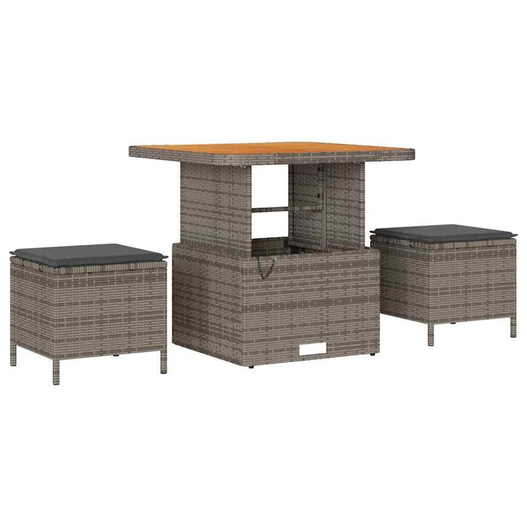 vidaXL Σετ Καναπέ Κήπου 8 pcs Γκρι συνθετικό ρατάν