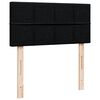 vidaXL Κρεβάτι Boxspring με Στρώμα Μαύρο Single Υφασμάτινα