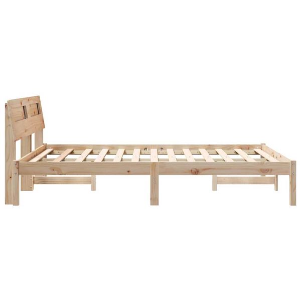 vidaXL Σκελετός Κρεβατιού Καφέ 120 x 190 cm Μασίφ ξύλο πεύκου
