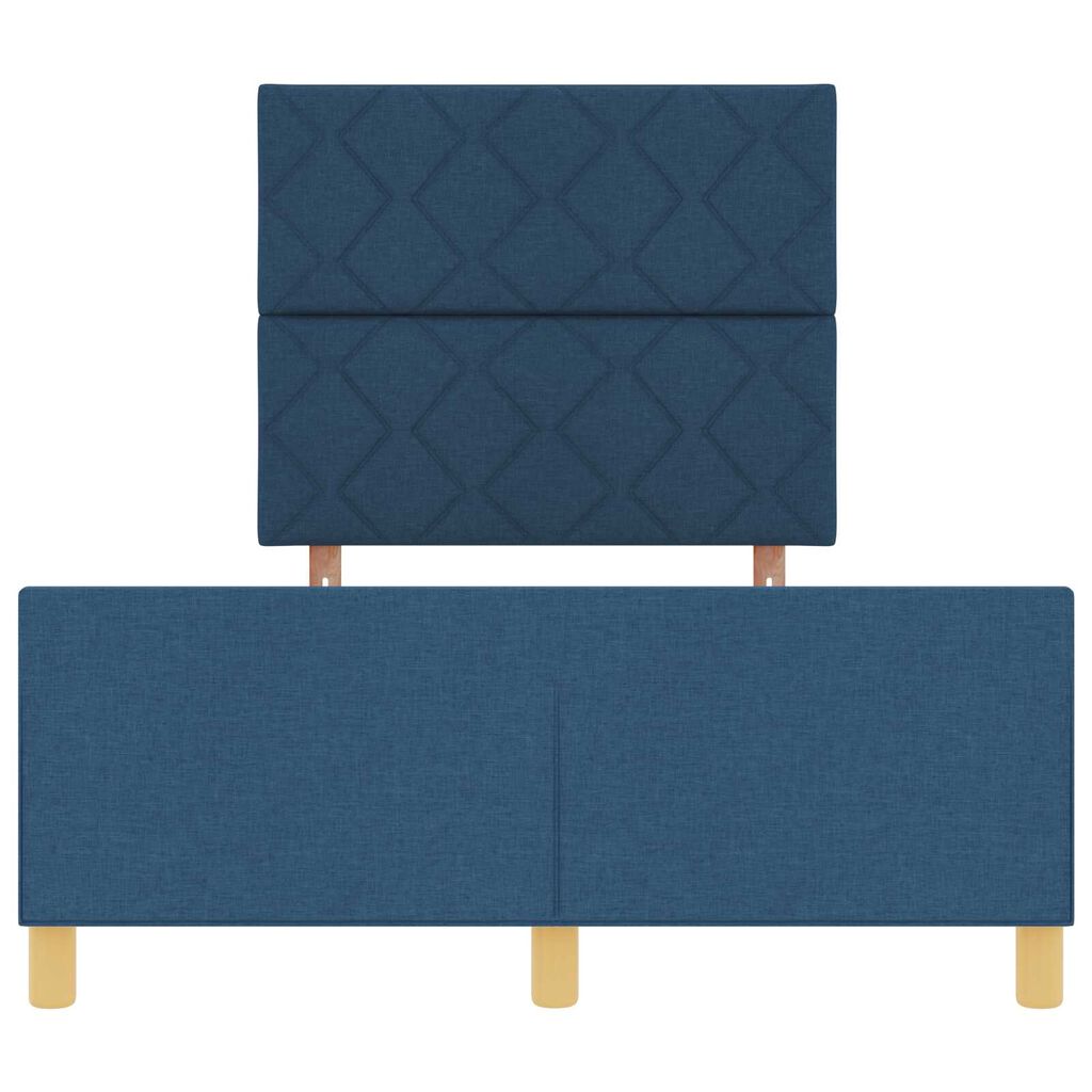 vidaXL Σκελετός Κρεβατιού με κεφαλάρι Μπλε 120 x 200 cm ύφασμα