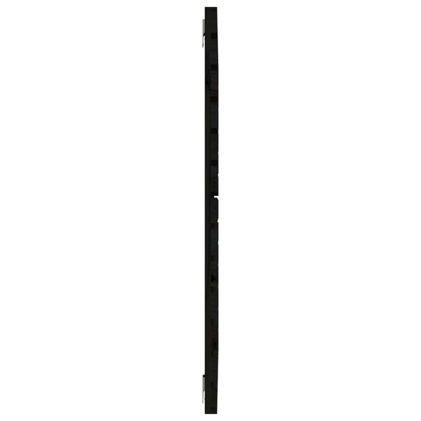 vidaXL Κεφαλάρι Τοίχου Μαύρο 96x3x91,5 εκ. από Μασίφ Ξύλο Πεύκου