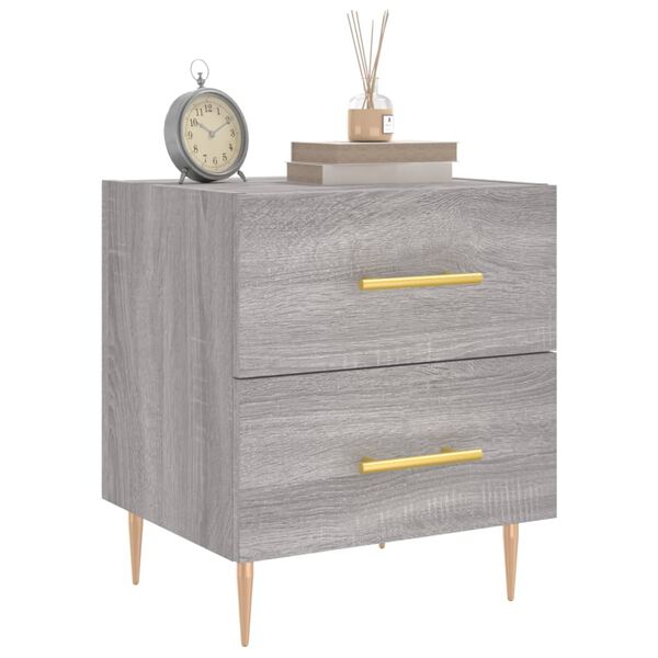 vidaXL Κομοδίνο Γκρι Sonoma 40 x 35 x 47,5 εκ. από Επεξεργασμένο Ξύλο