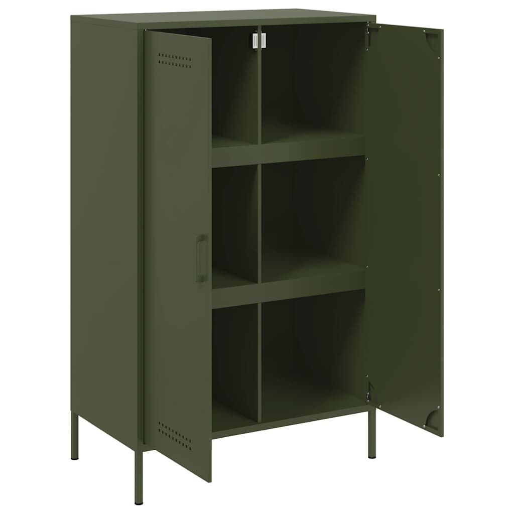 vidaXL Ντουλάπι Πράσινο Λαδί 68x39x113 εκ. από Ατσάλι