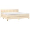 vidaXL &Kappa;&rho;&epsilon;&beta;ά&tau;&iota; Boxspring &mu;&epsilon; &Sigma;&tau;&rho;ώ&mu;&alpha; &Kappa;&rho;&epsilon;&mu; 200x200 &epsilon;&kappa;. &Upsilon;&phi;&alpha;&sigma;&mu;ά&tau;&iota;&nu;&omicron;