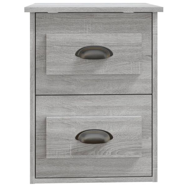 vidaXL Κομοδίνο Επιτοίχιο Γκρι Sonoma 41,5x36x53 εκ.