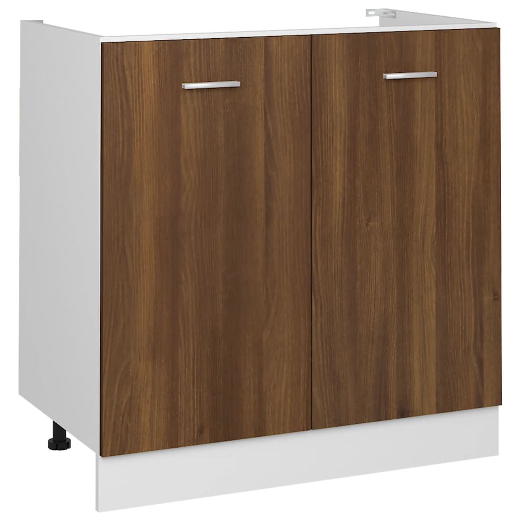 vidaXL Ντουλάπι Lyon Νιπτήρα Καφέ Δρυς 80x46x81,5εκ.