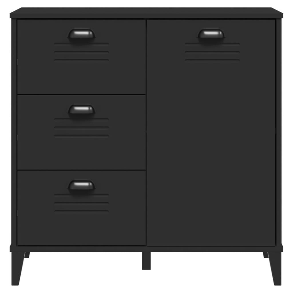 vidaXL Μπουφές VIKEN Μαύρος 80 x 40 x 80 εκ. από Επεξεργασμένο Ξύλο