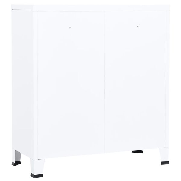 vidaXL Αρχειοθήκη Βιομηχανικού Στιλ Λευκή 90 x 40 x 100 εκ. Ατσάλινη