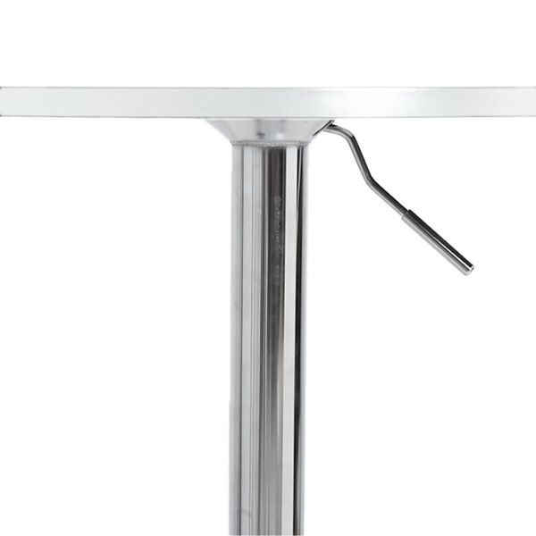 vidaXL Τραπέζι Μπαρ Λευκό 50x50x90 εκ. Επ. Ξύλο / Επιχρωμιωμένο Ατσάλι