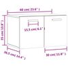 vidaXL Ντουλάπι Τοίχου Λευκό 60 x 36,5 x 35 εκ. από Επεξεργασμένο Ξύλο