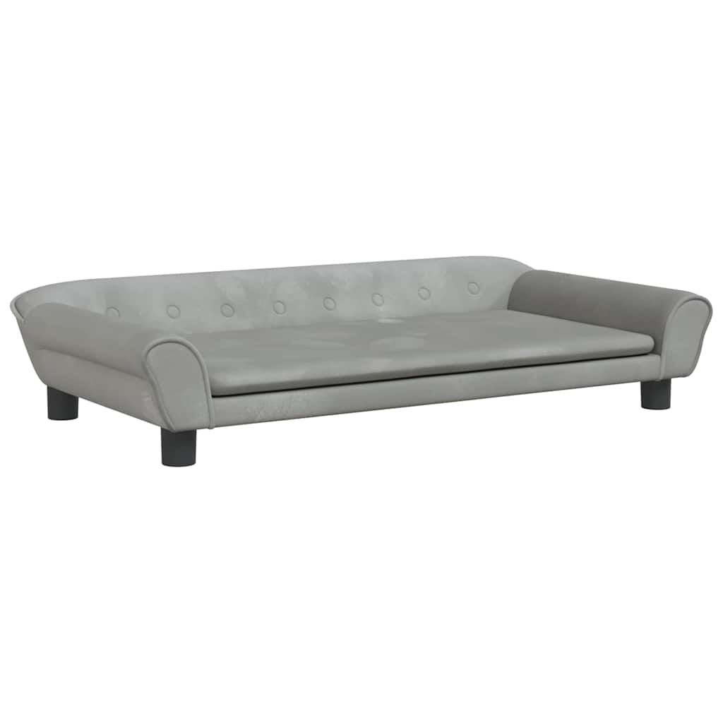 vidaXL Κρεβάτι Σκύλου Ανοιχτό Γκρι 100 x 50 x 21 εκ. Βελούδινο