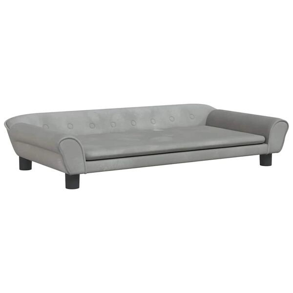 vidaXL Κρεβάτι Σκύλου Ανοιχτό Γκρι 100 x 50 x 21 εκ. Βελούδινο