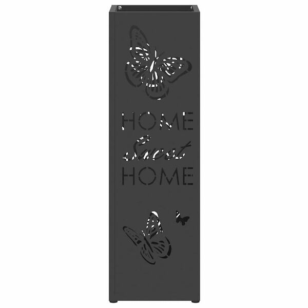 vidaXL Σχέδιο & βάση αποθήκευσης Μαύρο 15.5 x 15.5 x 49 εκ Μέταλλο