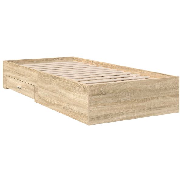 vidaXL Κρεβάτι Sonoma Oak 90x190 εκ Επεξεργασμένο Ξύλο