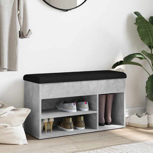 vidaXL Παπουτσοθήκη Γκρι Σκυρ. 82x32x45,5 εκ. από Επεξεργασμένο Ξύλο