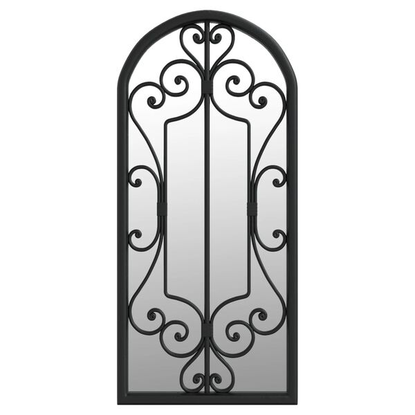 vidaXL Καθρέφτης Κήπου για Εξωτερικούς Χώρους Μαύρος 100x45 εκ. Σίδερο