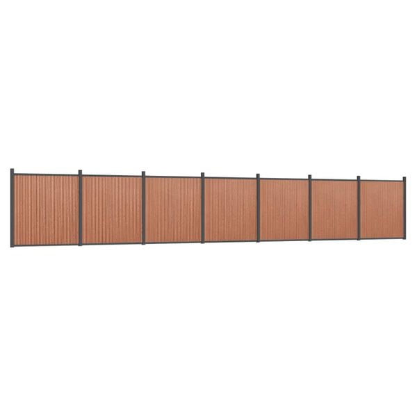 vidaXL Πάνελ Περίφραξης Καφέ 1218 x 186 εκ. από WPC
