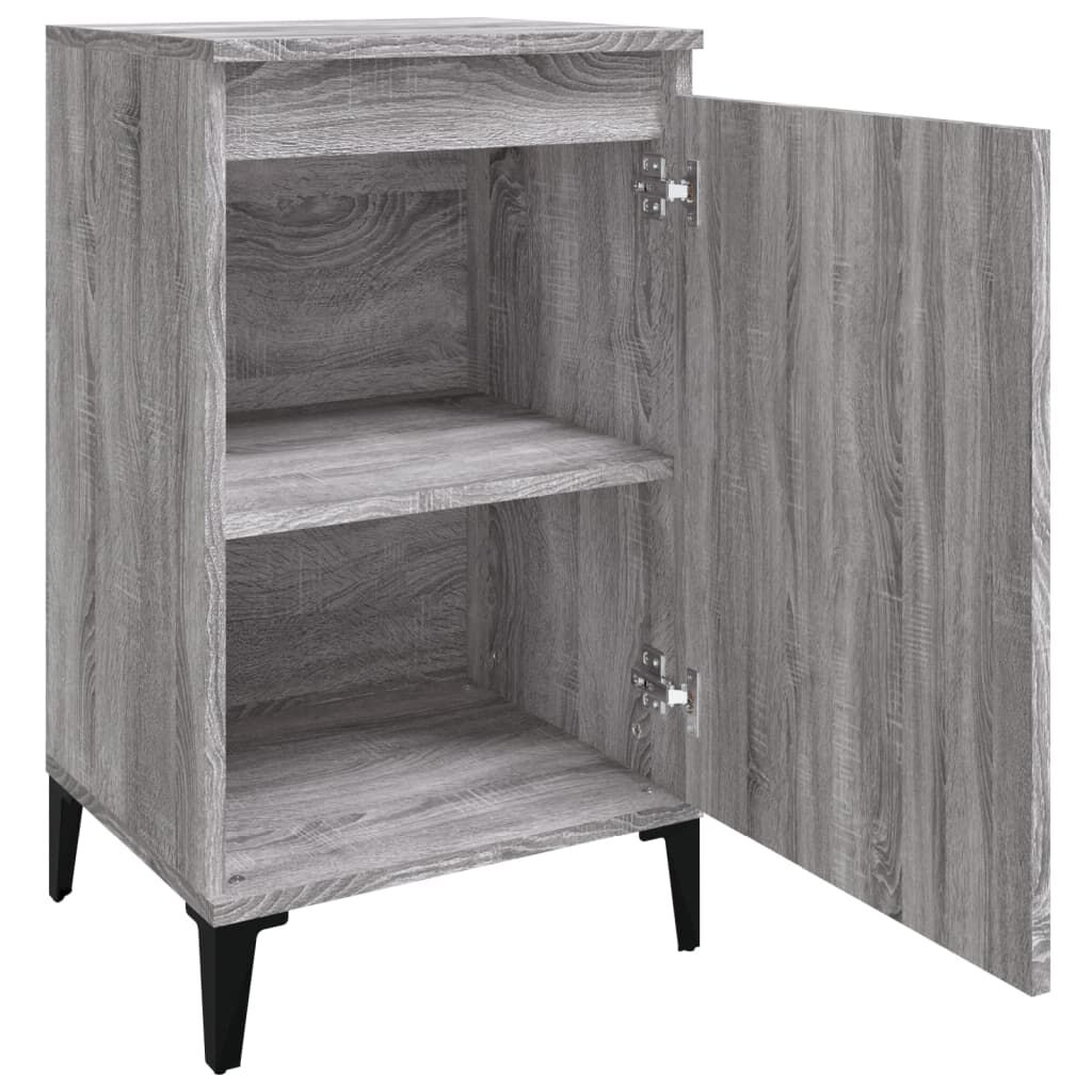 vidaXL Κομοδίνα 2 τεμ. Γκρι Sonoma 40x35x70 εκ. από Επεξεργασμένο Ξύλο