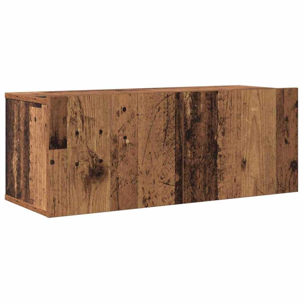vidaXL Σετ επίπλου τηλεόρασης 4 pcs Παλαιό ξύλο 160 x 30 x 30 εκ.