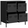 vidaXL Ντουλάπι Μαύρο 68x39x73,5 εκ. από Χάλυβα Ψυχρής Έλασης