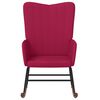 vidaXL Πολυθρόνα Κουνιστή Μπορντό Βελούδινη
