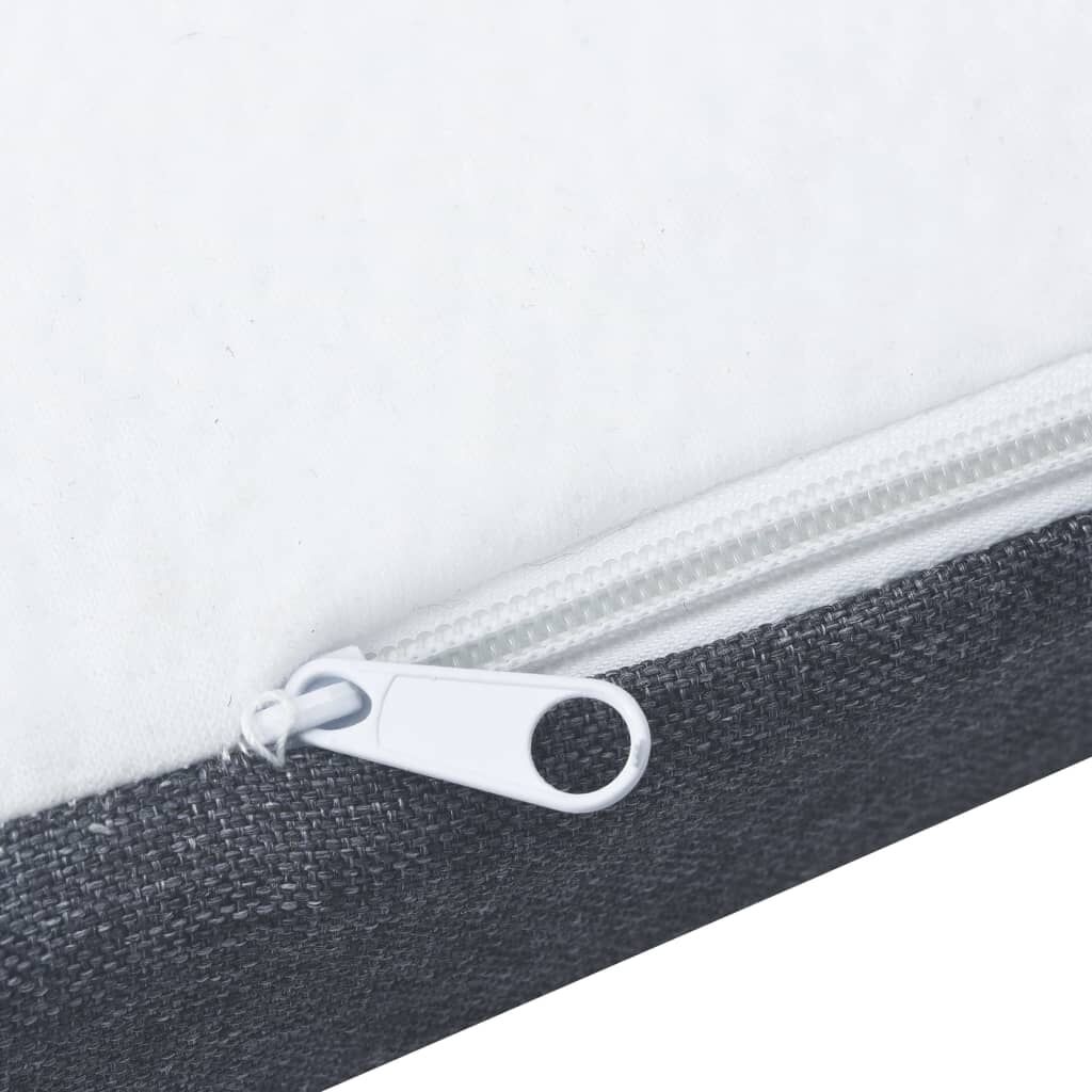 vidaXL Κρεβάτι Boxspring Σκούρο Γκρι 180 x 200 εκ. Υφασμάτινο
