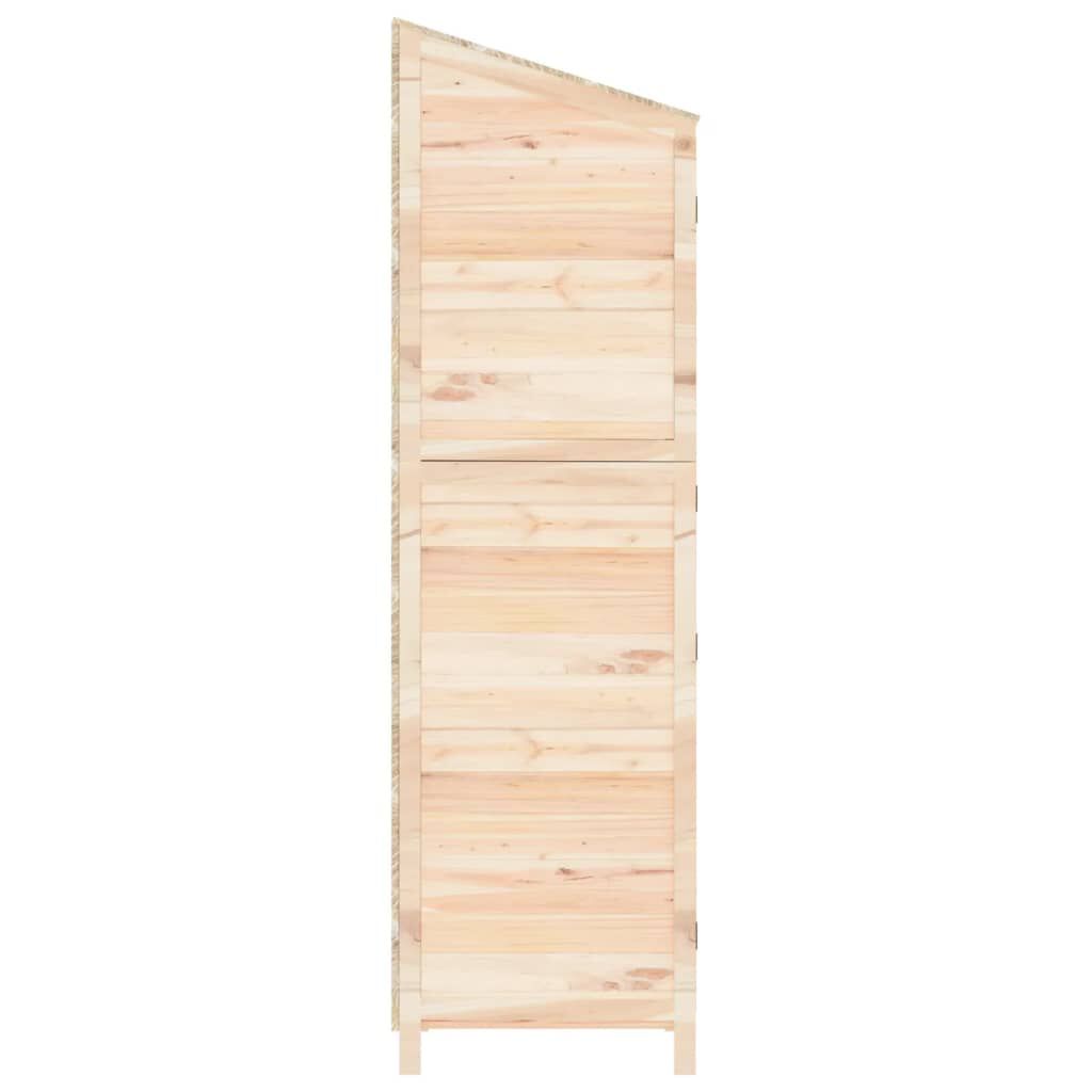 vidaXL Αποθήκη Κήπου 55 x 52 x 174,5 εκ. από Μασίφ Ξύλο Ελάτης