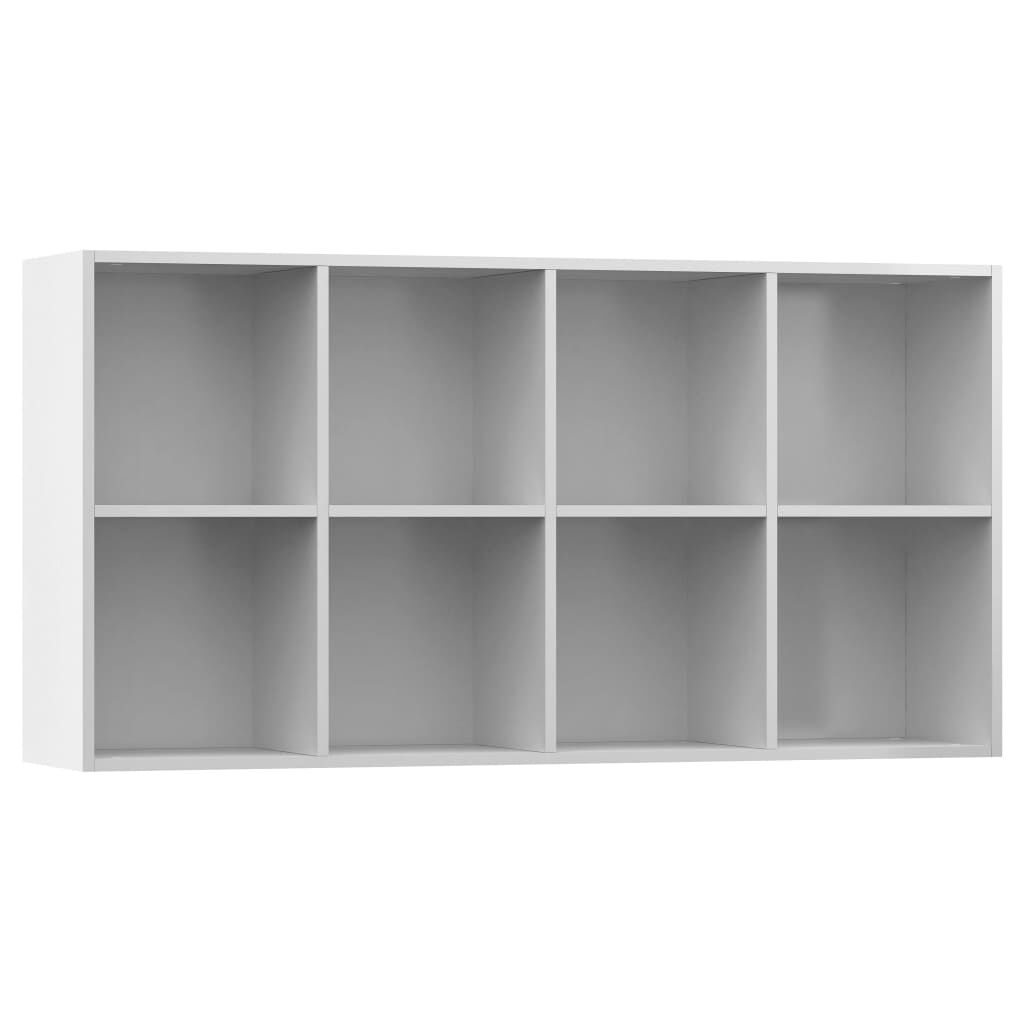 vidaXL Ραφιέρα/Βιβλιοθήκη Γυαλιστερό Λευκό 66x30x130 εκ. Επεξ. Ξύλο