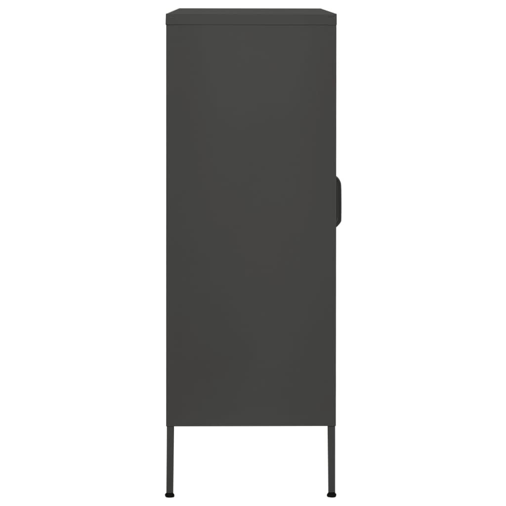 vidaXL Ντουλάπι Αποθήκευσης Ανθρακί 80 x 35 x 101,5 εκ. Ατσάλινο