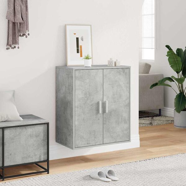 vidaXL Παπουτσοθήκη Γκρι Σκυροδέματος 60 x 35 x 70 εκ. από Επεξ. Ξύλο