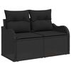 vidaXL Σετ Καναπέ Κήπου 8 pcs Μαύρο