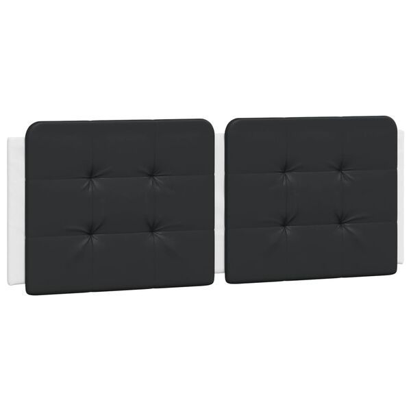vidaXL Κρεβάτι με Στρώμα Λευκό και Μαύρο 120 x 200 εκ. Συνθετικό Δέρμα