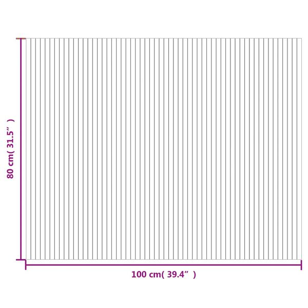 vidaXL Χαλί Ορθογώνιο Καφέ 80 x 100 εκ. Μπαμπού