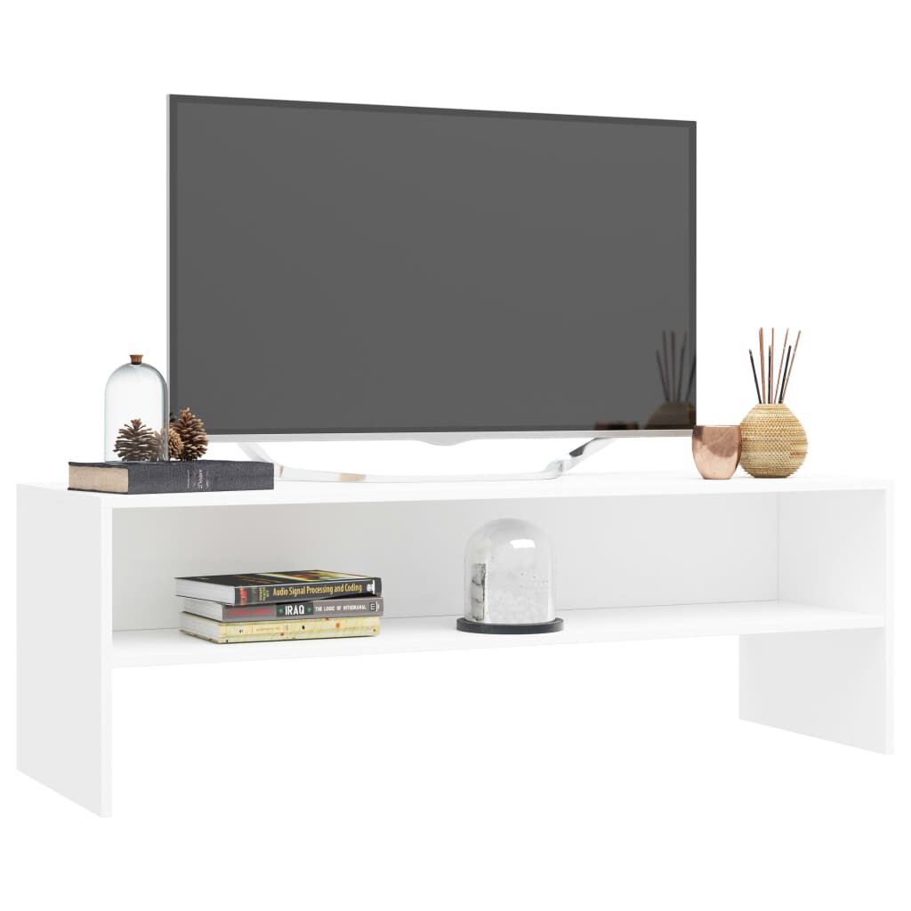 vidaXL Έπιπλο Τηλεόρασης Λευκό 120 x 40 x 40 εκ. από Επεξ. Ξύλο