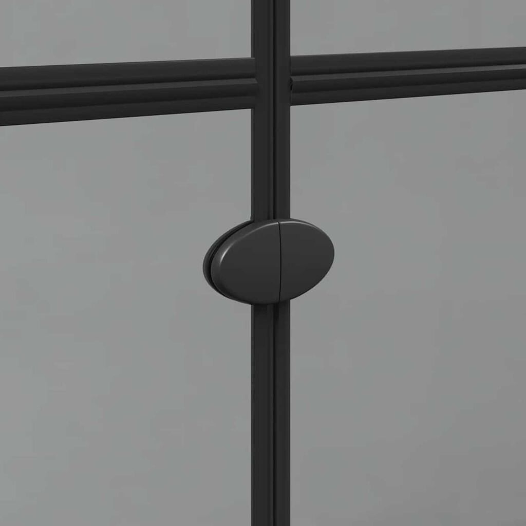 vidaXL Τοίχος ντους Walk-in Μαύρο και σκούρο διαφανές 120 x 190 cm
