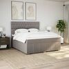 vidaXL &Kappa;&rho;&epsilon;&beta;ά&tau;&iota; Boxspring &mu;&epsilon; &Sigma;&tau;&rho;ώ&mu;&alpha; Taupe 180x200 &epsilon;&kappa;. &Upsilon;&phi;&alpha;&sigma;&mu;ά&tau;&iota;&nu;&omicron;