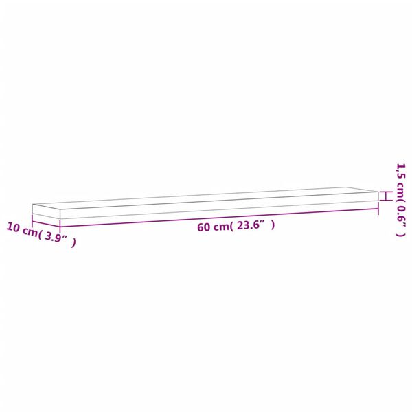 vidaXL Ράφια Τοίχου 4 τεμ. Γκρι Sonoma 60x10x1,5 εκ. Επεξεργ. Ξύλο