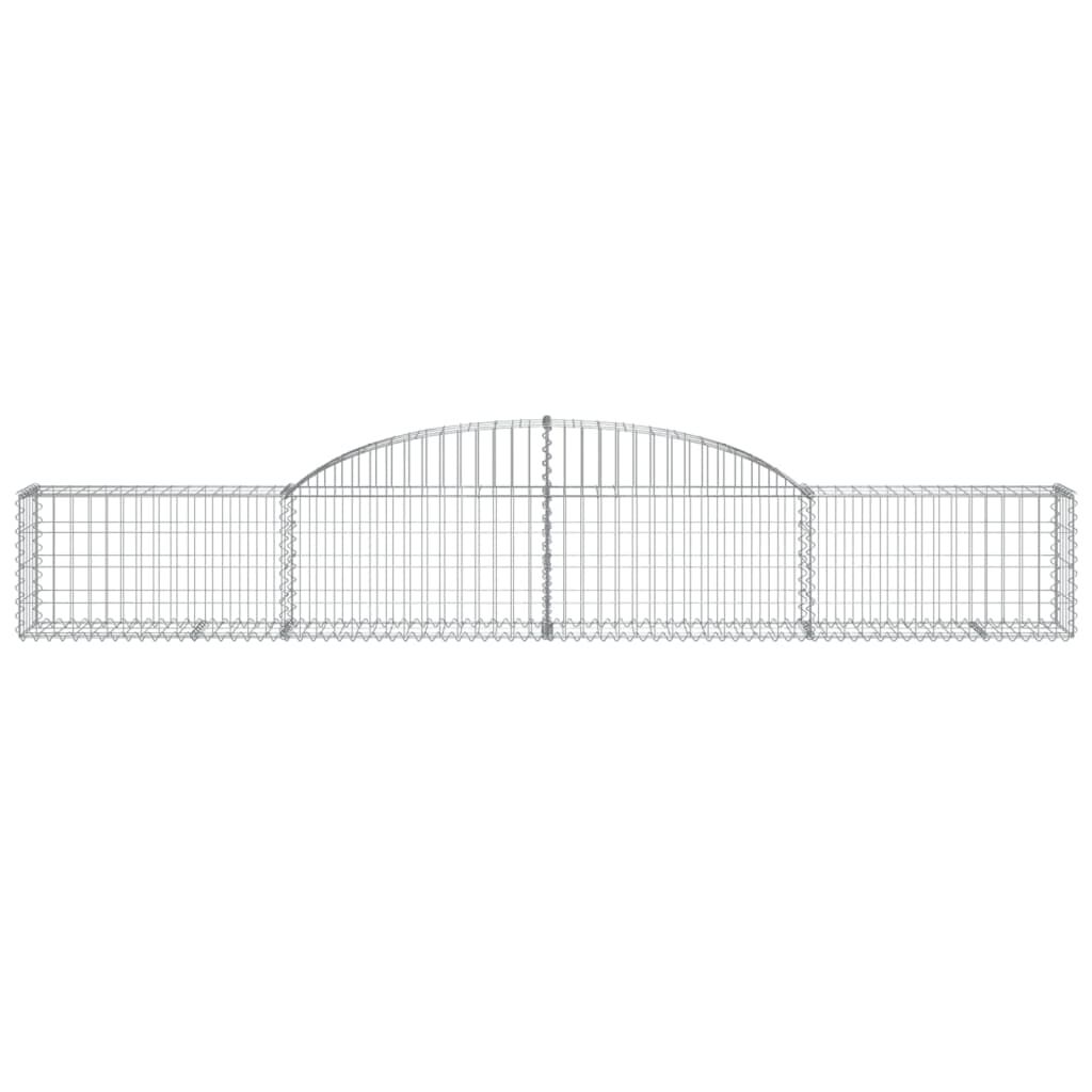 vidaXL Συρματοκιβώτια Τοξωτά 3 τεμ. 300x30x40/60 εκ. Γαλβαν. Ατσάλι