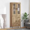 vidaXL Highboard &mu;&epsilon; &sigma;&upsilon;&rho;&tau;ά&rho;&iota; 2 pcs Artisan Oak &Epsilon;&pi;&epsilon;&xi;&epsilon;&rho;&gamma;&alpha;&sigma;&mu;έ&nu;&omicron; &xi;ύ&lambda;&omicron;