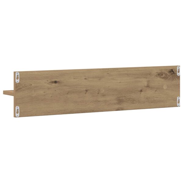 vidaXL Ράφια Τοίχου με ράφι 2 pcs Χειροποίητη δρυς 80 x 11.5 x 18 εκ