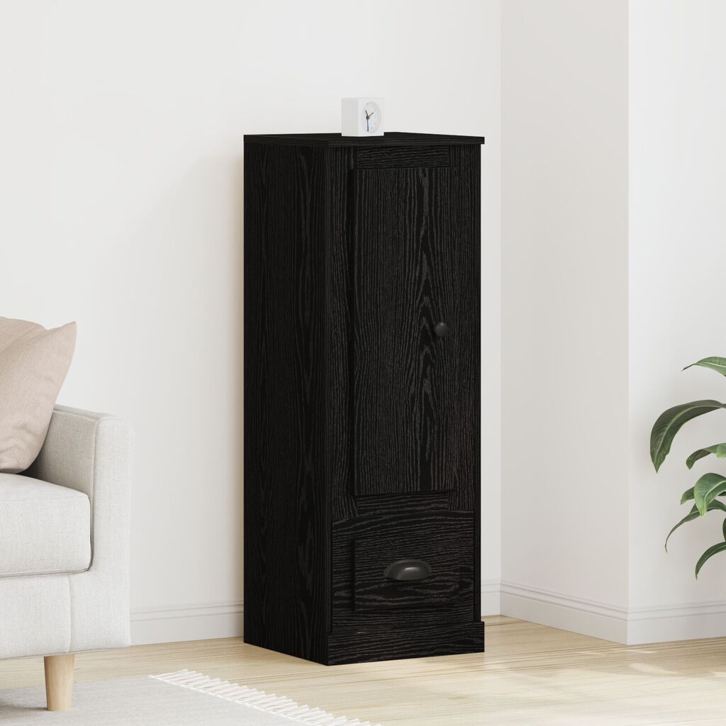 vidaXL Υψηλό ντουλάπι Μαύρη Δρυς 36x35,5x103,5 εκ Επεξεργασμένο Ξύλο