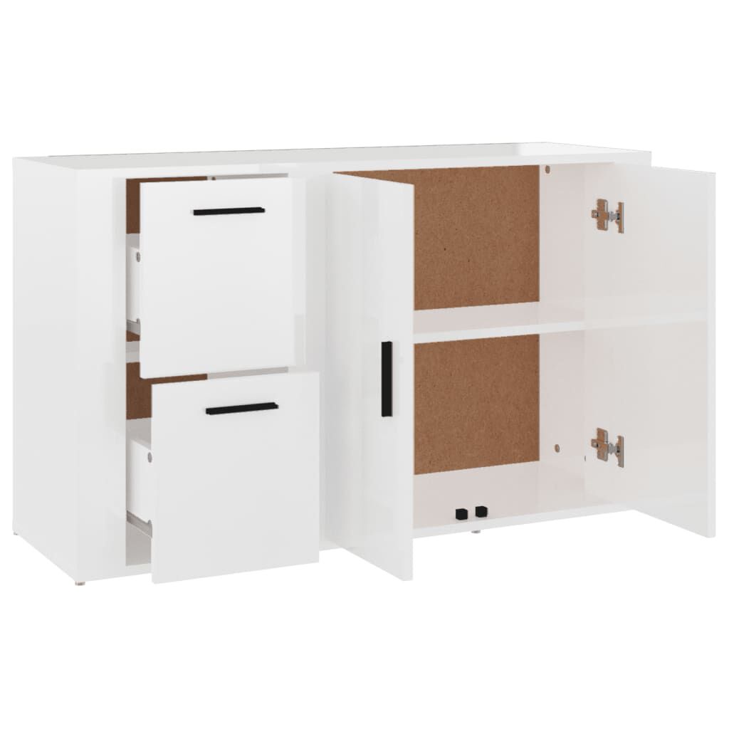 vidaXL Ντουλάπι Γυαλιστερό Λευκό 100x33x59,5 εκ. Επεξεργασμένο Ξύλο