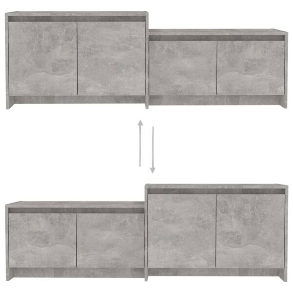 vidaXL Έπιπλο Τηλεόρασης Γκρι Σκυρ. 146,5x35x50 εκ. Επεξ. Ξύλο
