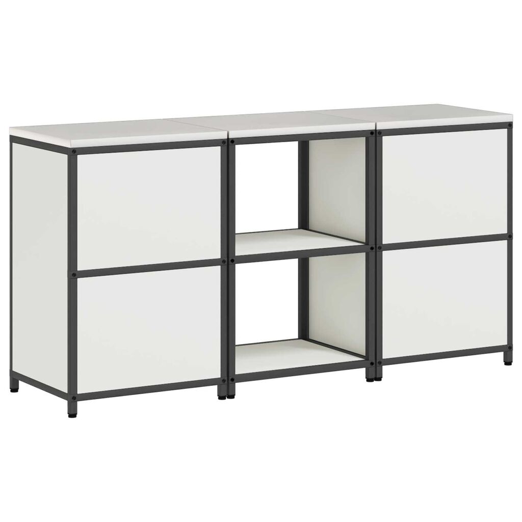vidaXL Σετ Αποθήκευσης Κουζίνας με ράφι 3 pcs Λευκό 180 x 50 x 92 εκ.